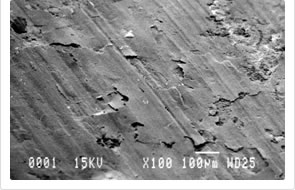 Brake pad surface after friction test with TXAX-MA formulation