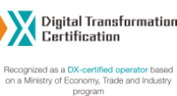 Recognized as a DX-certified operator based on a Ministry of Economy, Trade and Industry program